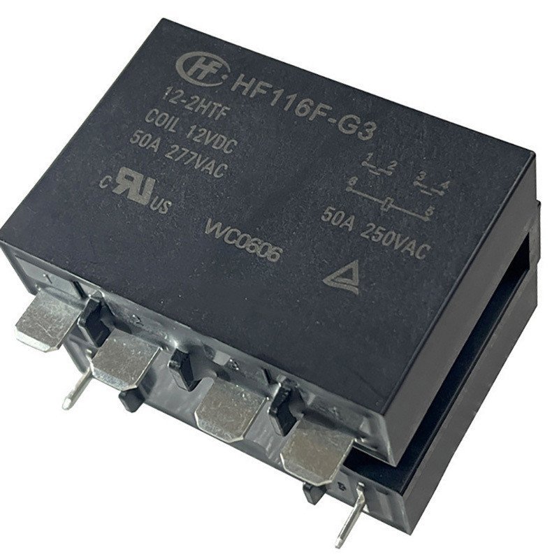 Hongfa รีเลย์กําลังสูง HF116F-G3-12-2HTF สองชุดเปิดปกติ 6 Pins 50A รีเลย์ 12V ใหม่ล่าสุด