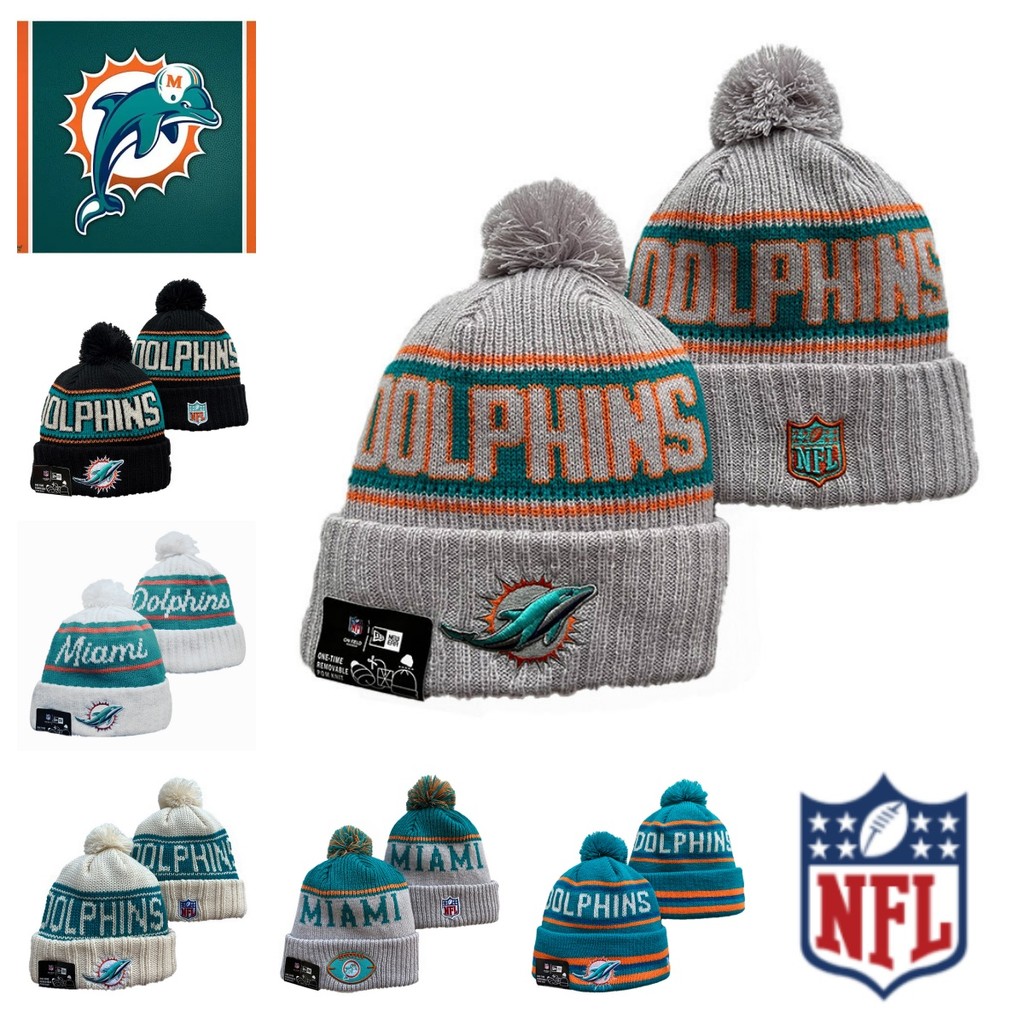 หมวกถัก NFL Miami Dolphins ออกแบบพิเศษ กันลมได้ดี
