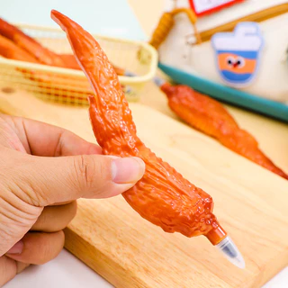 ปากกาลูกลื่นรูปทรงปีกไก่ย่าง 0.7 มม. สีดํารางวัลเครื่องเขียนนักเรียนสร้างสรรค์ WJ916