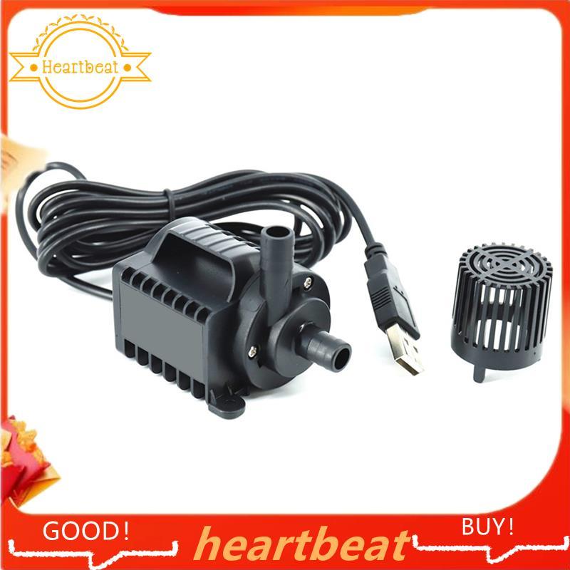 5V Submersible ปั๊มน้ํา 0-600L/H ปั๊มน้ําพุขนาดเล็ก 8 ระดับปรับ 0-7.2ft ยก USB ชาร์จสําหรับสระว่ายน้