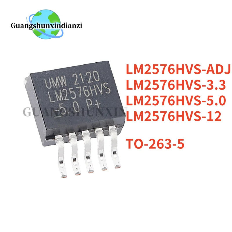 5PCS LM2576HVS-ADJ LM2576HVS LM2576HVS-5.0 5V LM2576HVS-3.3 3.3V LM2576HVS-12 12V 3A LM2576 LM2576 L