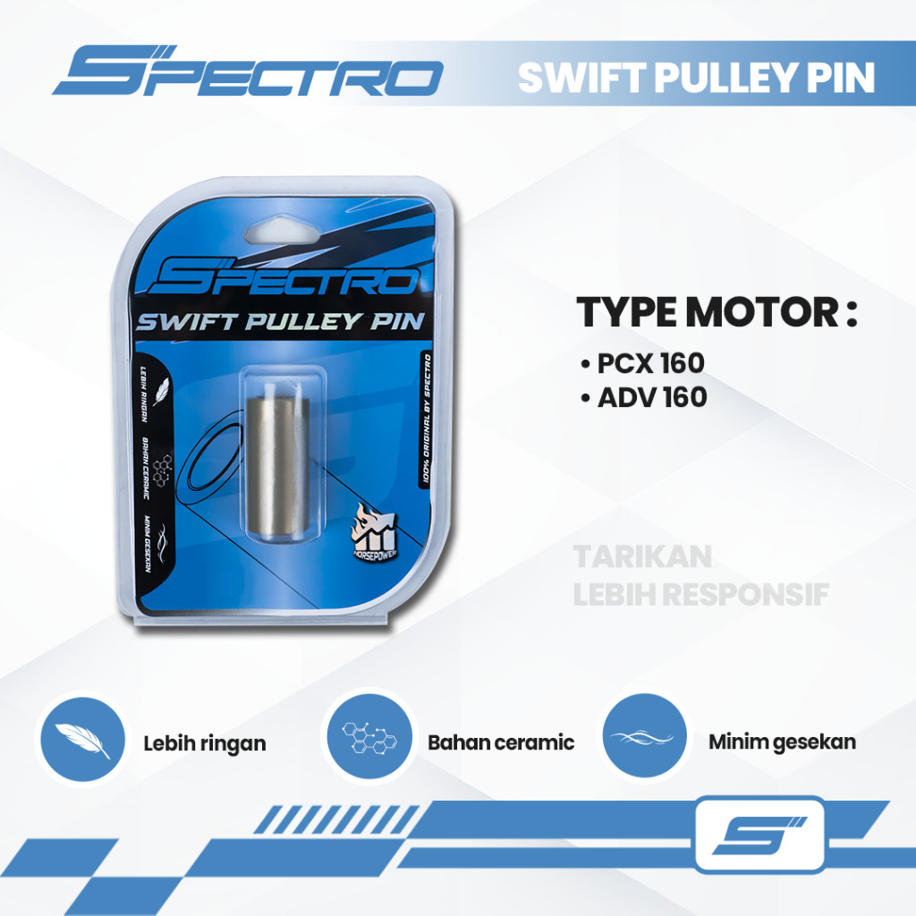 Spectro Pulley Pin PCX 160 ADV 160 Boshing Pulley Front Racing House Roller Ceramic Type Swift CVT