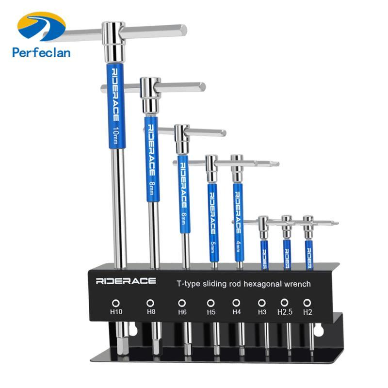 Perfeclan T Handle Hex ชุดประแจ Nonslip 2/2.5/3/4/5/6/8/10 มม.เมตริกเครื่องมือซ่อมจักรยาน