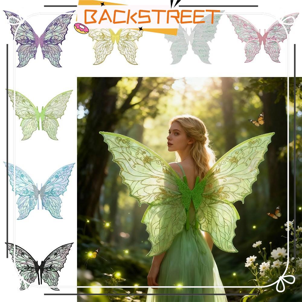 BACKSTAGE Angel Wings, Dress UP Princess Angel Wing Fairy Wings, Cute Organza Sparkling Cicada Wing 