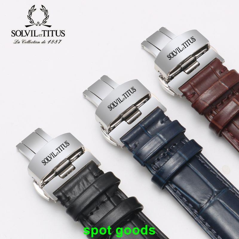 สาย TITUS TITUS TITUS สายคล้องคอผู้ชายผู้หญิงของแท้หนัง Long-lasting Series Cowhide นาฬิกาหัวเข็มขัด