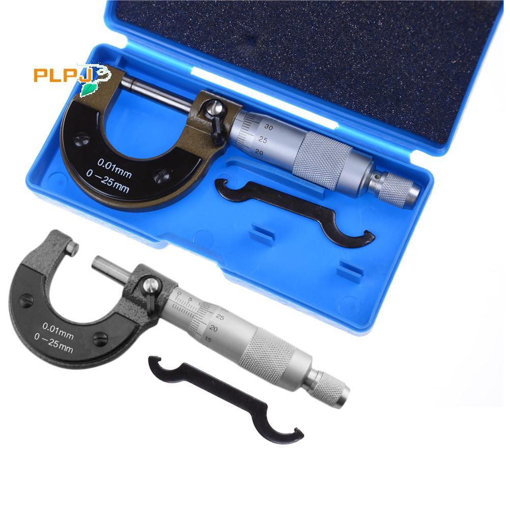 PLPJ โลหะ 0-25 มม.0.01 มม.วัดด้านนอกเมตริกไมโครมิเตอร์เครื่องมือสําหรับ Mechanist Caliper เครื่องมือใหม่