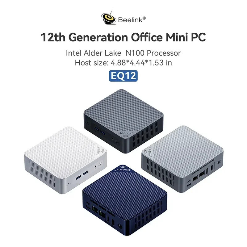 Beelink eq12 Pro In N100  PC bt5.2 wifi6 DDR5 16GB 500GB Dual 2.5Gbps LAN Desktop Gamer computer