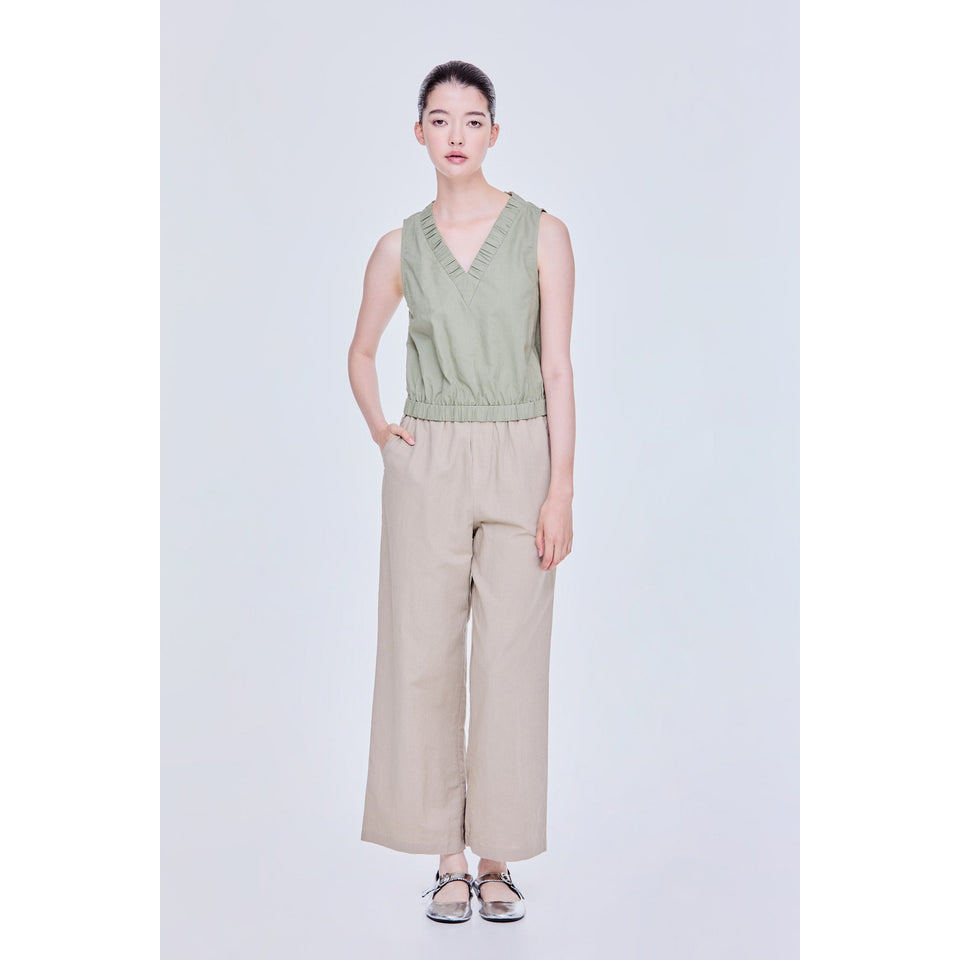 เสื้อกล้าม Ruched แบบยืดหยุ่น