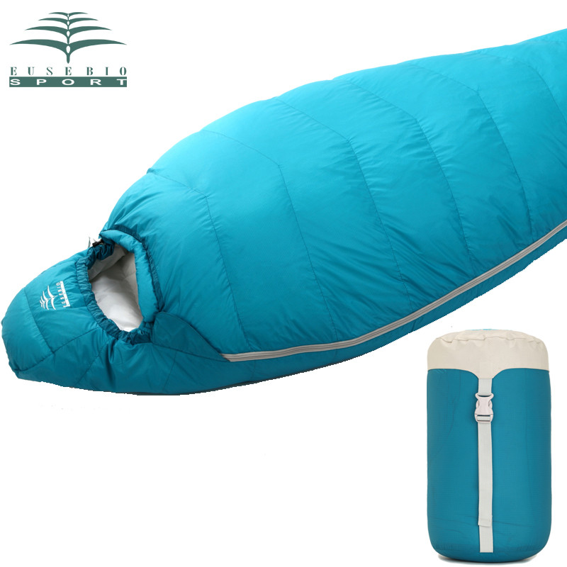 EUSEBIO Down Sleeping Bag ลบ 40 องศาผู้ใหญ่ Outdoor Camping Goose Down Warm Down Sleeping Bag ลบ 30 
