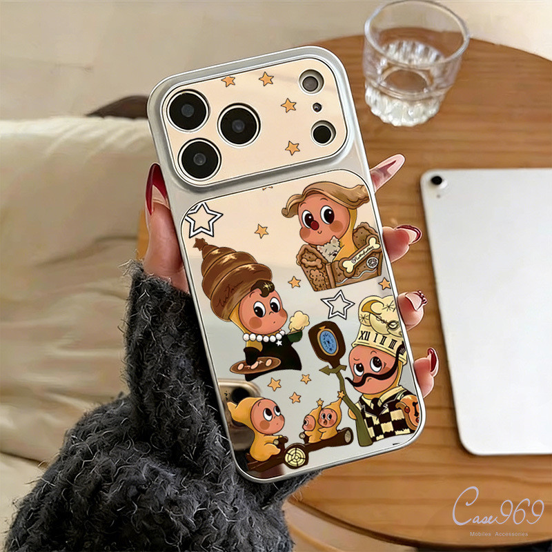 เข้ากันได้สำหรับ iPhone 17 16 11 15 14 13 12 Pro Max XS X XR MAX air 16 15 plus เคสโทรศัพท์พิมพ์ลายการ์ตูนขนมปังน่ารัก