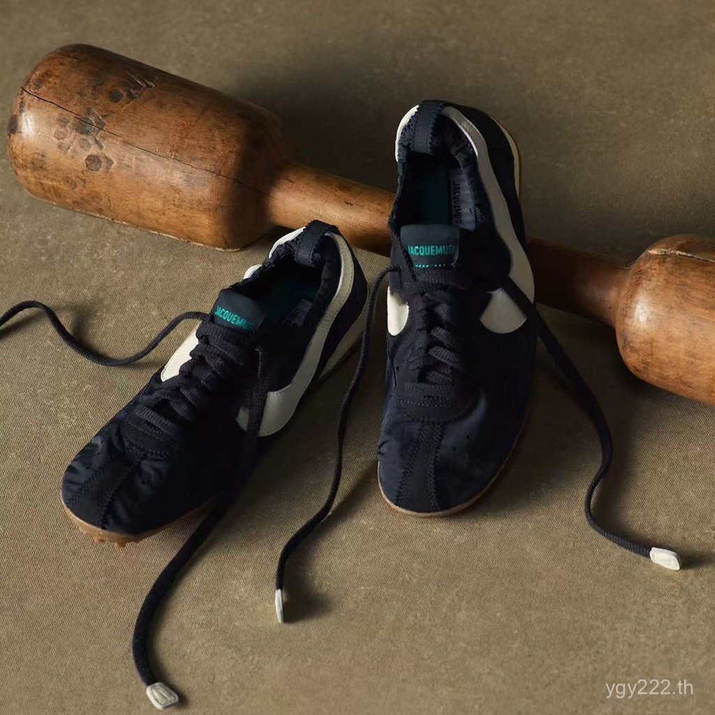 รุ่นสูง Jacquemus MOON Thin-Soled วาฟเฟิลรองเท้าผู้ชาย Casual บิสกิตรองเท้าผู้หญิง Catwalk สไตล์อังกฤษ MOON รองเท้า YUGA