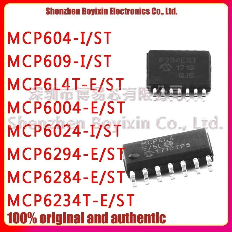 5PCS MCP604-I/ST MCP609 MCP6L4T-E/ST MCP6004 MCP6024 MCP6294 MCP6284 MCP6234T ชิป SOP ic