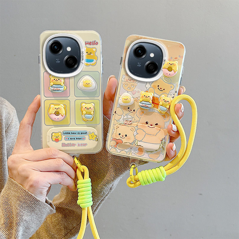 Tecno Spark Go 1 เคส Tecno pop 9 4G เคสพร้อมสร้อยข้อมือเคสโทรศัพท์แบบแข็ง BB-CYJZ