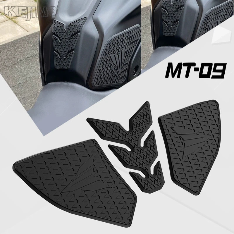 สําหรับ YAMAHA MT 09 SP MT-09 รถจักรยานยนต์ลื่นด้านข้างการใช้ถังสติกเกอร์กันน้ํา Pad สติกเกอร์ยาง MT