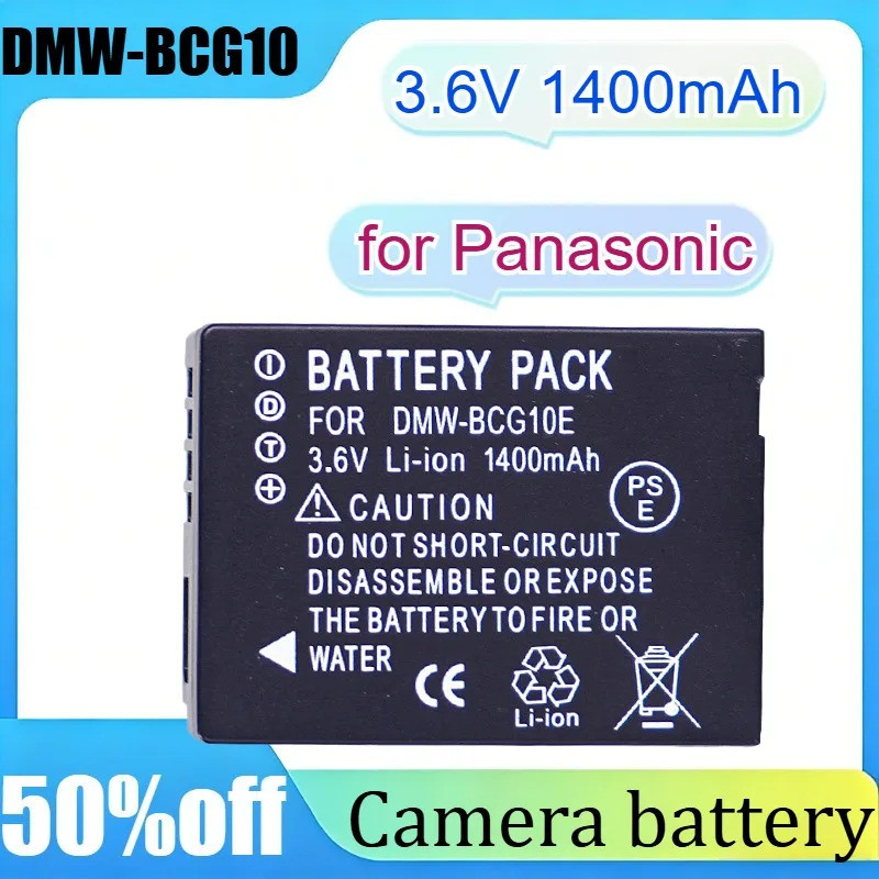 DMW-BCG10 สําหรับ Panasonic ZS1 ZS3 ZS5 ZS7 ZS8 ZS10 ZS15 ZS20 TZ6 TZ7 ZR1 ZX1 ZR3 3.6V 1400mAh แบตเ
