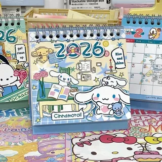 ปฏิทินสุนัข Pacha 2026 Sanrio การ์ตูน ins เครื่องประดับปฏิทินตั้งโต๊ะมูลค่าสูงนักเรียนการพิมพ์กราฟฟิตี