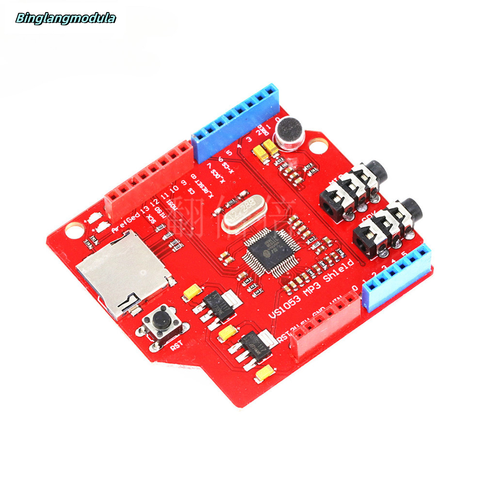 VS1053 โมดูล VS1053 บอร์ดพัฒนาโมดูล MP3 พร้อมบอร์ดถอดรหัสเพาเวอร์แอมป์ On Board ฟังก์ชั่นการบันทึก