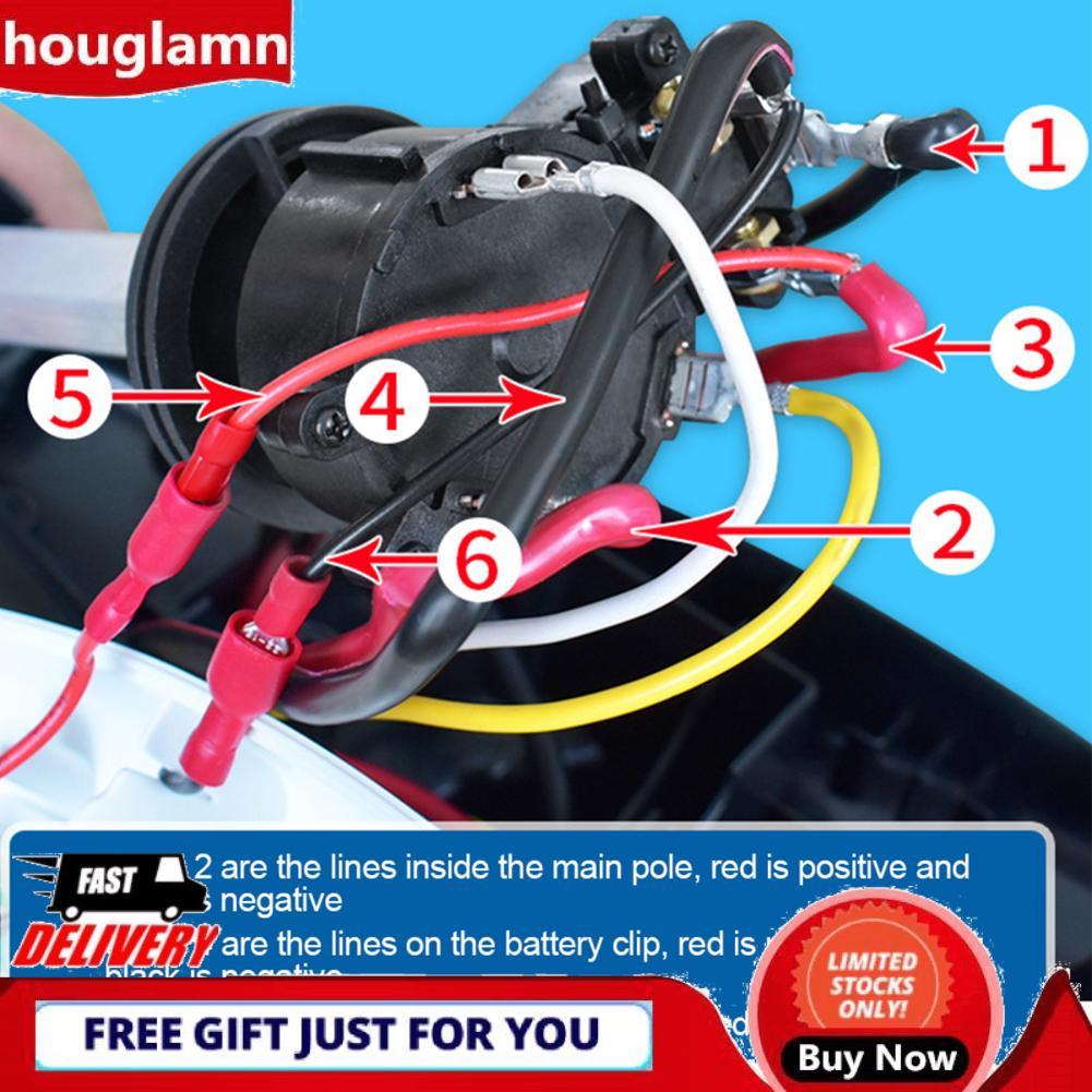 Houglamn Houglamn 12V ไฟฟ้าใบพัดมอเตอร์สวิทช์ควบคุมความเร็วสำหรับ 60lbs 68lbs 86lbs Outboard Regulat