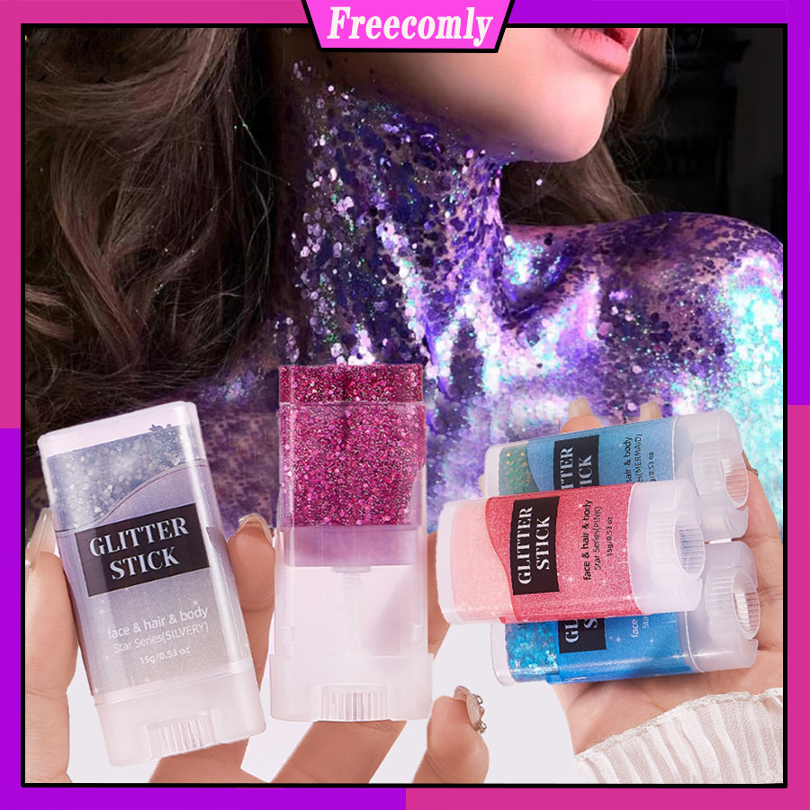 เลื่อมเจล Body Glitter ครีม Highlighter Long-Lasting Radiant Shimmer สําหรับฮาโลวีนคริสต์มาสเทศกาลเพ