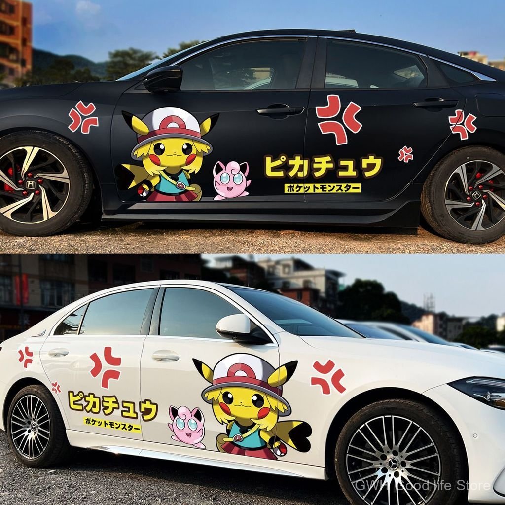 Body Sticker การ์ตูน Pikachu สติกเกอร์ที่ไม่ซ้ํากัน Scratch Blocking Garland