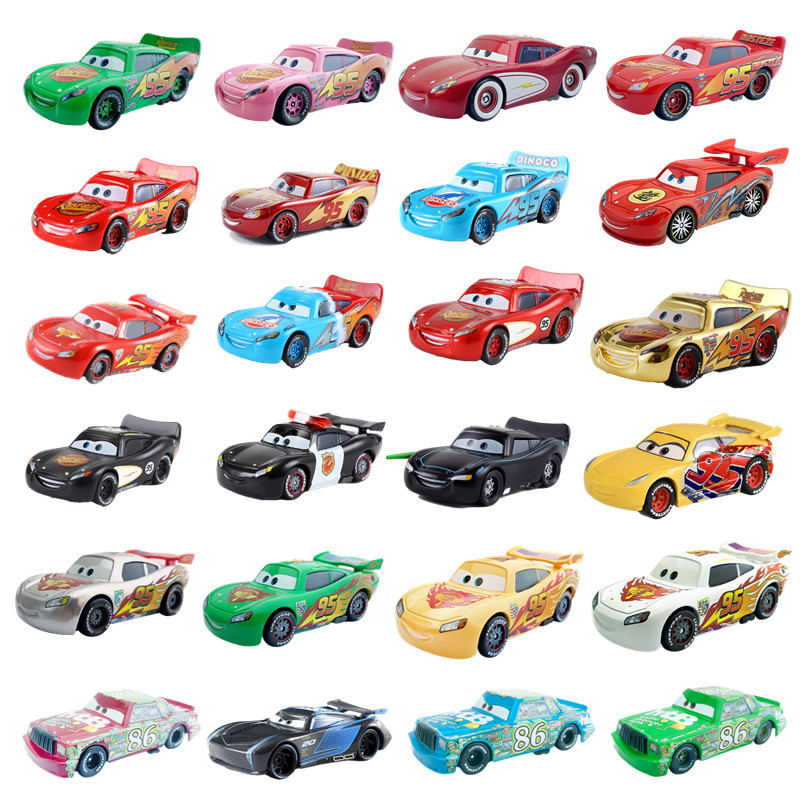 Pixar Toy Car 2/3 Lightning McQueen Jackson Storm 1:55 Die Cast Metal Alloy Model ของขวัญวันเกิดเด็ก/คริสต์มาส