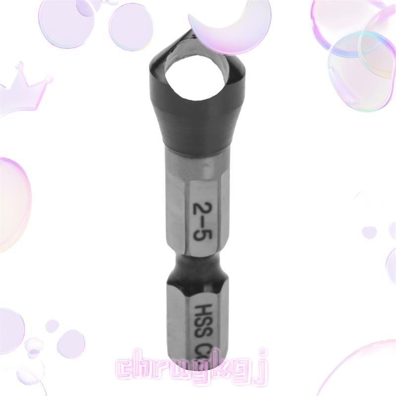 HRC89 TiAlN เคลือบ 1/4 นิ้ว Hex Shank Countersink เจาะบิต HSS-Co M35 Cobalt Deburring Chamfer เจาะบิ