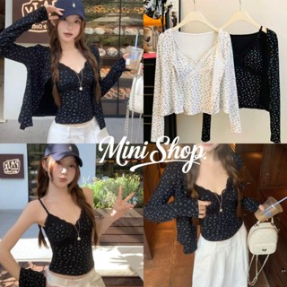Mini shop🌸พร้อมส่ง🌸(FY5566/FY5576)สายเดี่ยวเสริมฟองน้ำ/เสื้อ…