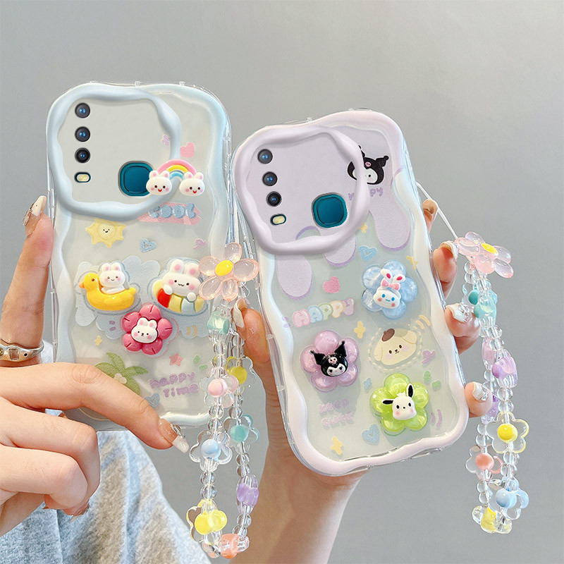 เคส For Vivo1906 / 1901 / 1902 / 1904 / 1916 TPU เคส BBNYGZ สไตล์ครีม 3D ตุ๊กตากรณีโทรศัพท์ใสที่มีหล