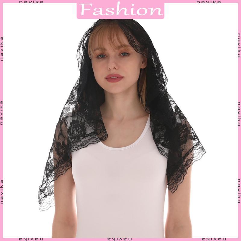 NAV ลูกไม้ Mantilla Veil และ Rose Lace Veil สไตล์สเปน นุ่มและสบาย มีให้เลือกทั้งสีดำและสีขาว สำหรับผ