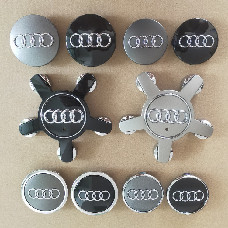 เหมาะสําหรับ Audi Q8 R8 RS2 RS3 RS4 RS5 RS6 S1 S2 S3 Hub Cap โลโก้หมวก