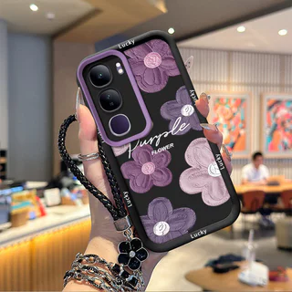 เคส VIVO Y31 5G เคสโทรศัพท์ซิลิโคนอ่อนนุ่มเทรนด์ภาพสีดํา TYHS