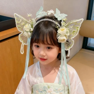 COD กิ๊บเจ้าหญิง ที่คาดผมนางฟ้าดอกไม้ ประดับไข่มุกประดับโบว์ประดับพู่ ที่คาดผมนางฟ้า คริสตัลพู่