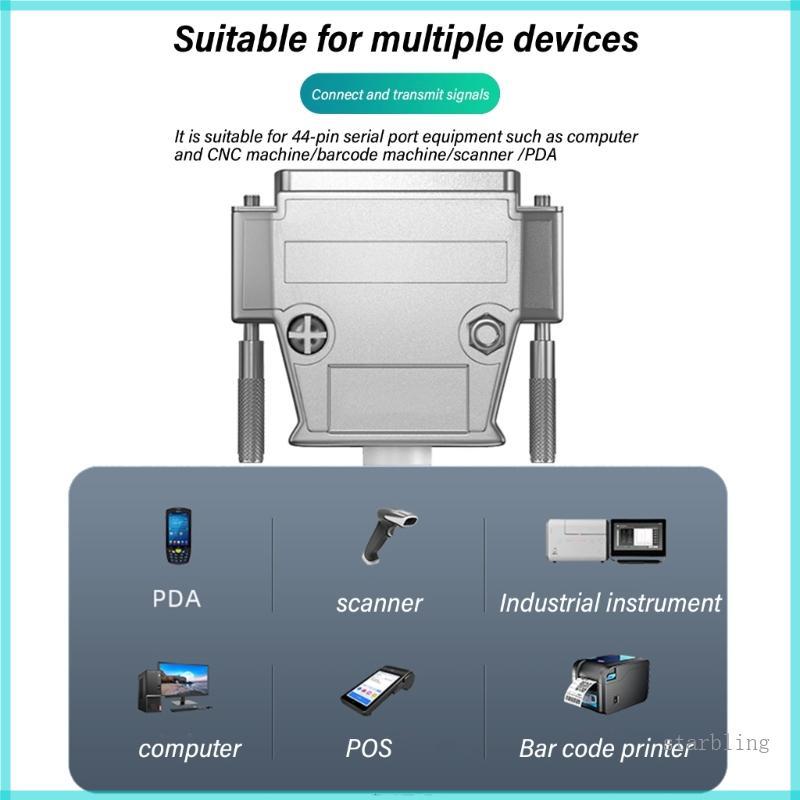 Star 44Pin สายเชื่อมต่อ Double Shielded 28AWG DB44 ชายหญิง Extension Data Cord HDB44 Data Transmissi
