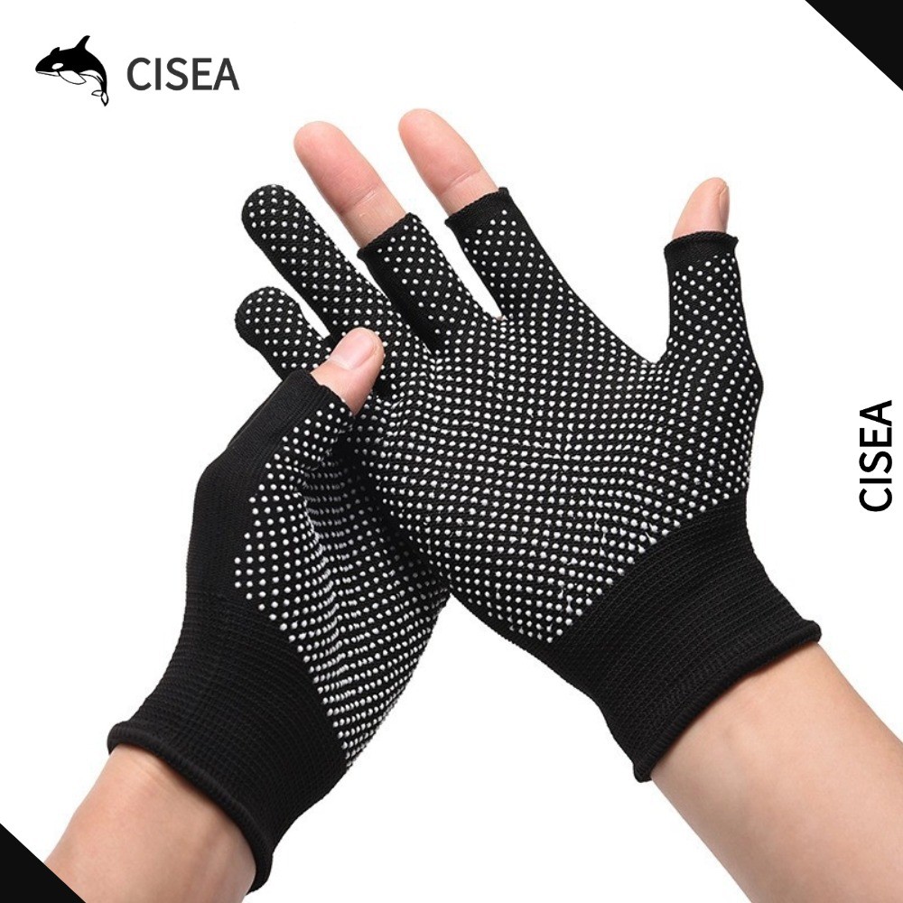CISEA F422 ถุงมือตกปลา 3 นิ้วเปิด ลูร์ ทะเล กันเบ็ดบาด หยิบจับดี ระบายอากาศเย็น ซึมเหงื่อได้ ป้องกันลื่น สำหรับตกปลาและการเขียน