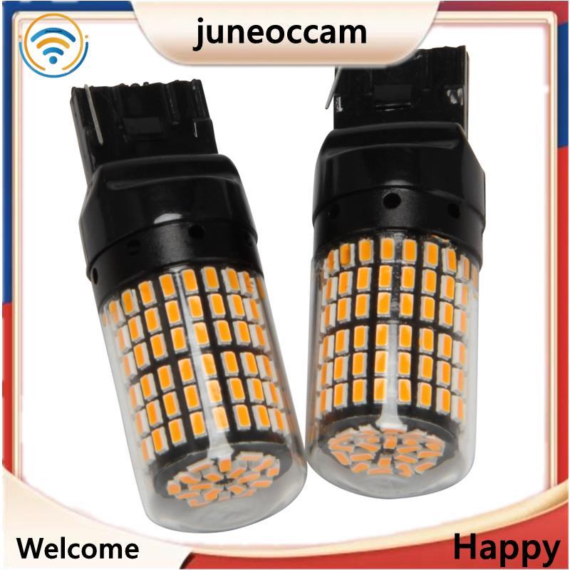 [juneoccam] 2 ชิ้น Super Bright Canbus T20 7440 W21W Wy21W 144-Smd ไฟถอยหลังไฟเลี้ยวข้อผิดพลาดฟรีไม่