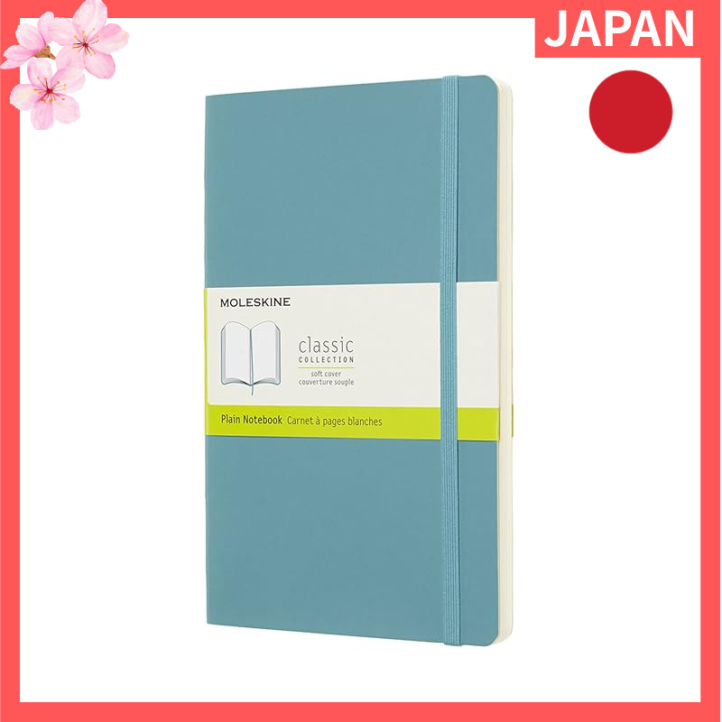 Moleskine Color Notes Notebook Soft Cover Blank Large Size Leaf Blue QP618B35【Direct from Japan】
