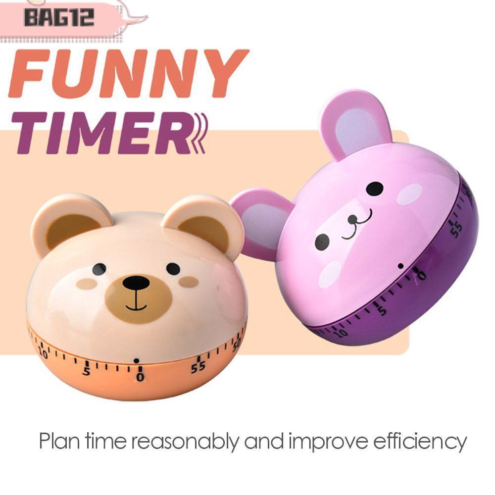 BAG Mechanical Timer Animal Student Learning Time Cute Kitchen Food Timer