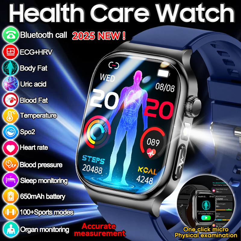 2026 ECG+PPG สำหรับผู้ชาย สุขภาพ ระดับการดูแล ของแท้ นาฬิกาอัจฉริยะกรดยูริก ไขมันในเลือด โทรศัพท์บลูทูธ ติดตามการออกกำลังกาย สำหรับผู้หญิง นาฬิกาอัจฉริยะ