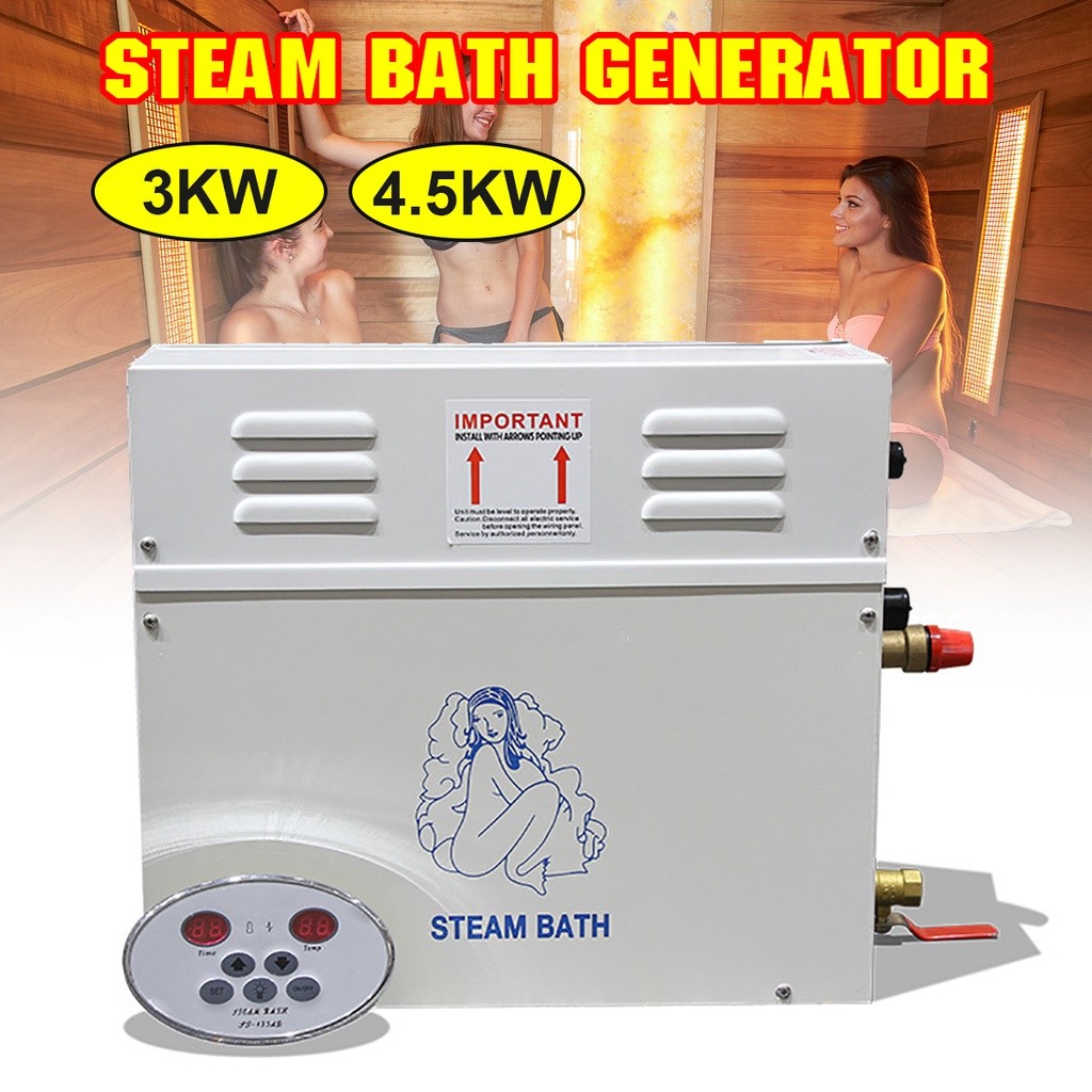 220V Steam Generator Sauna Steamer with Waterproof Programmable Controls for Home SPA Bathroom Hotel
