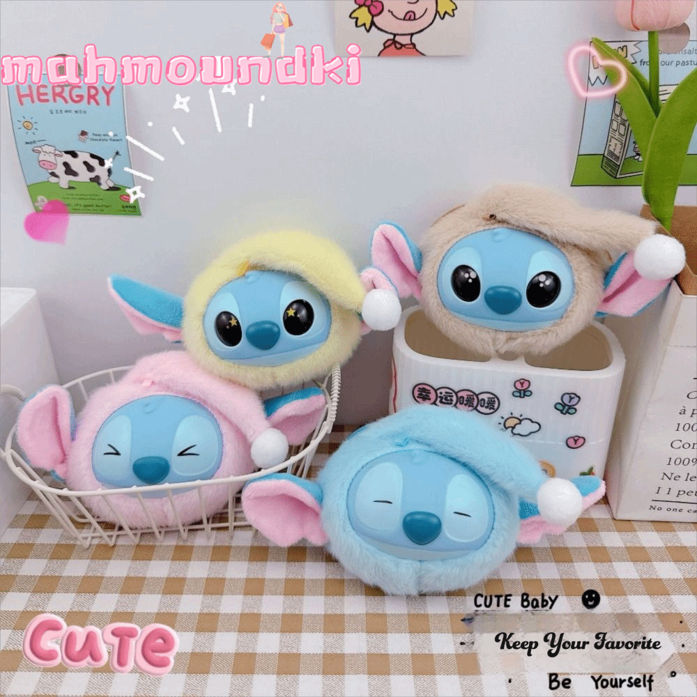 MAHMOUNDKI Stitch พวงกุญแจ, ตุ๊กตานุ่มพวงกุญแจ, Kawaii ตุ๊กตา Lilo & Stitch ตุ๊กตาพวงกุญแจรถปี