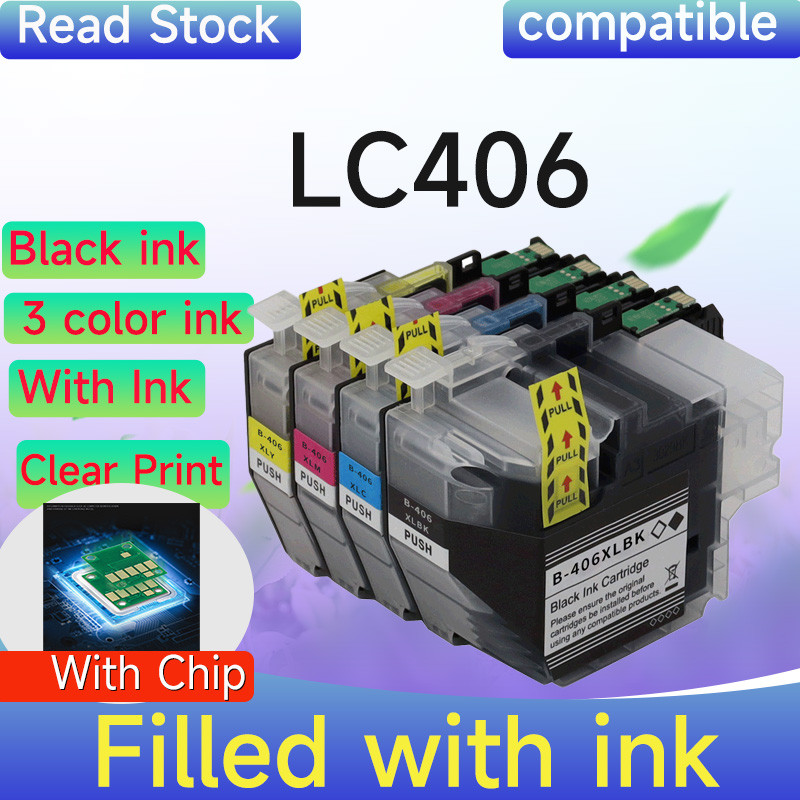 เข้ากันได้กับตลับหมึก Brother LC406XL และ LC406 HL-JF1, MFC-J4335DW และ J4345DW.