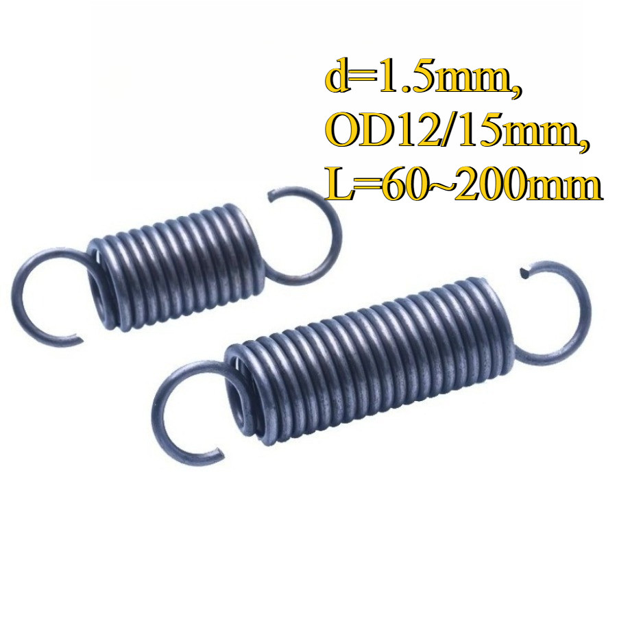 สปริงแรงดึง/สปริง d=1.5mm,OD12/15mm,L=60~200mm สปริงดึงพร้อมตะขอ ทาประตูโรงรถ bunnings เครื่องแกว่งK