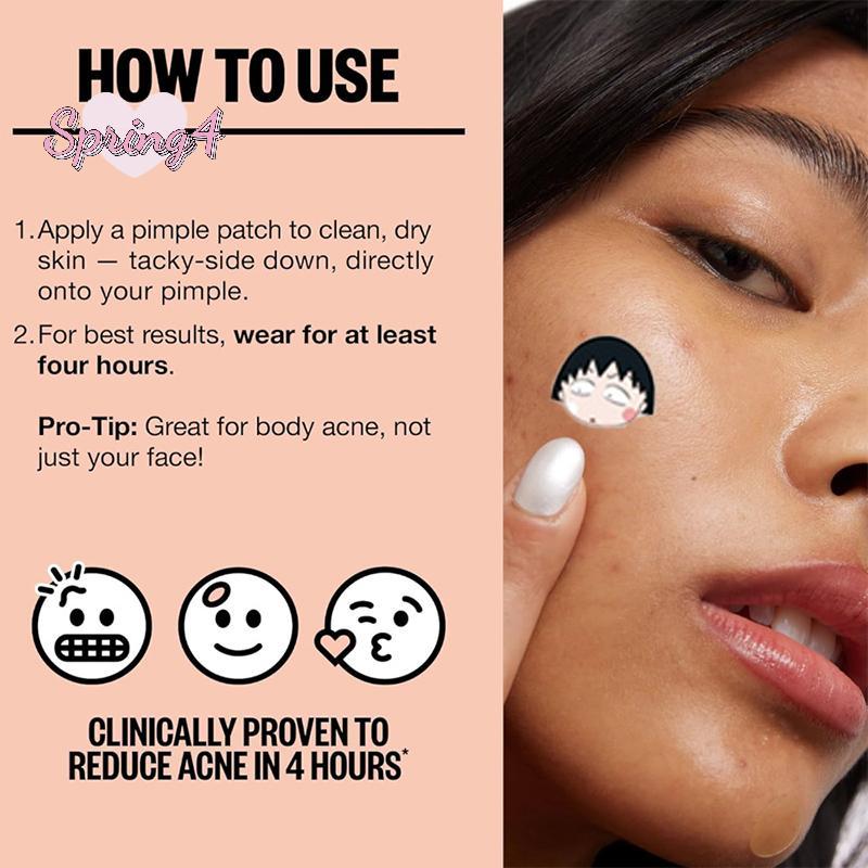 <Spring4> การ์ตูน Crayon Shin-chan แผ่นแปะสิวที่มีประสิทธิภาพคอนซีลเลอร์ Pus Absorption Antibiotic M