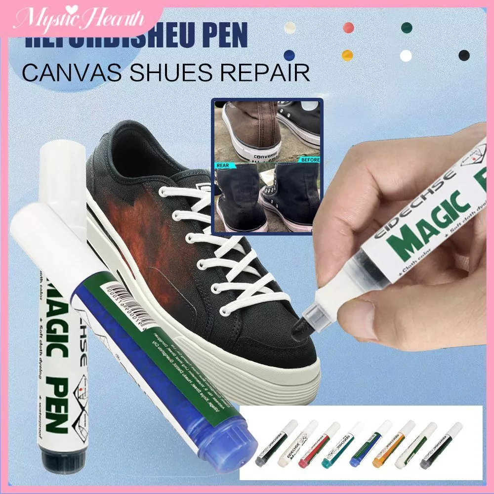 【เก็บเงินปลายD】 【จัดส่งฟรี】ปากกาซ่อมรองเท้าผ้าใบ 30 มล. สีขาว/ดำ ปากกาซ่อมสีรองเท้ามหัศจรรย์ ปากกาสำหรับย้อมผ้าเนื้อนุ่ม กันน้ำ ซ่อมแซม 【MysticHearth】