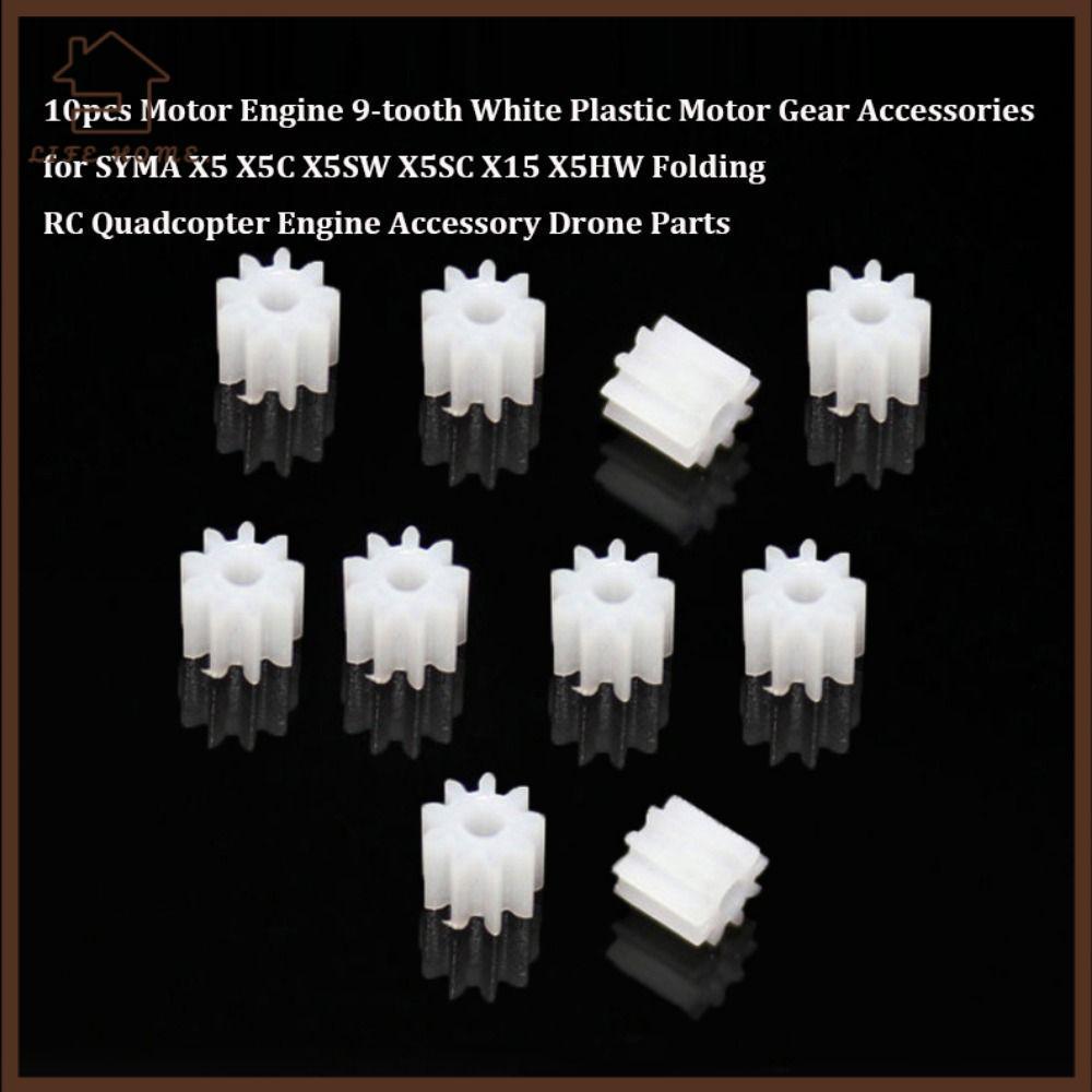 YELGIRL 10pcs อุปกรณ์มอเตอร์เกียร์,พลาสติก 9 ฟันมอเตอร์เกียร์,พับ Quadcopter Drone อะไหล่สําหรับ SYM