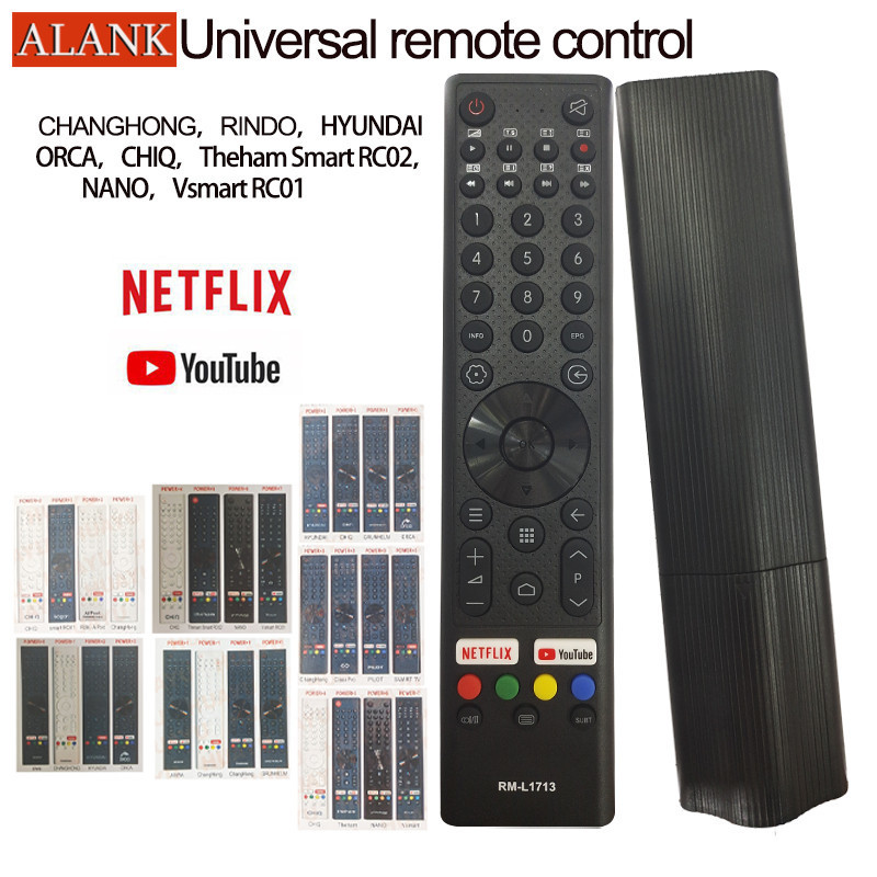 ALANK รีโมทยูนิเวอร์แซล รีโมททีวี ใช้ได้กับ Aiwa, RINDO, HYUNDAI, ORCA, CHIQ, Theham (รุ่น Smart RC0