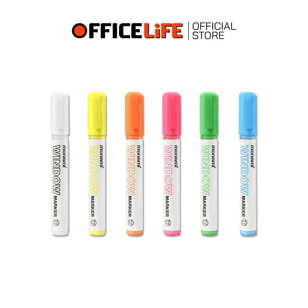 Monami (โมนามิ) ปากกาเขียนกระจก ลบได้ window marker ( 1 ด้าม )