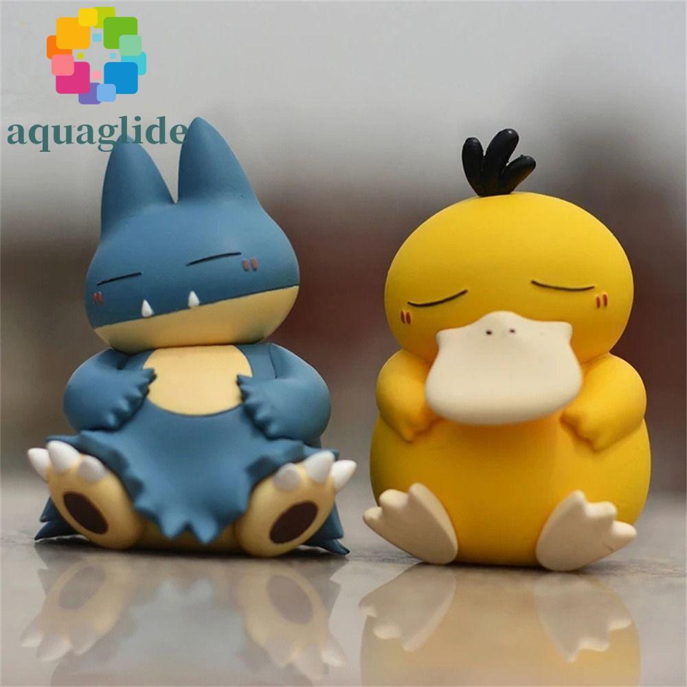 AQUAGLIDE Psyduck รูปคริสต์มาสตุ๊กตาของเล่นอะนิเมะตัวเลข Sleep Starry PVC รวบรวม Psyduck Snorlax ของ