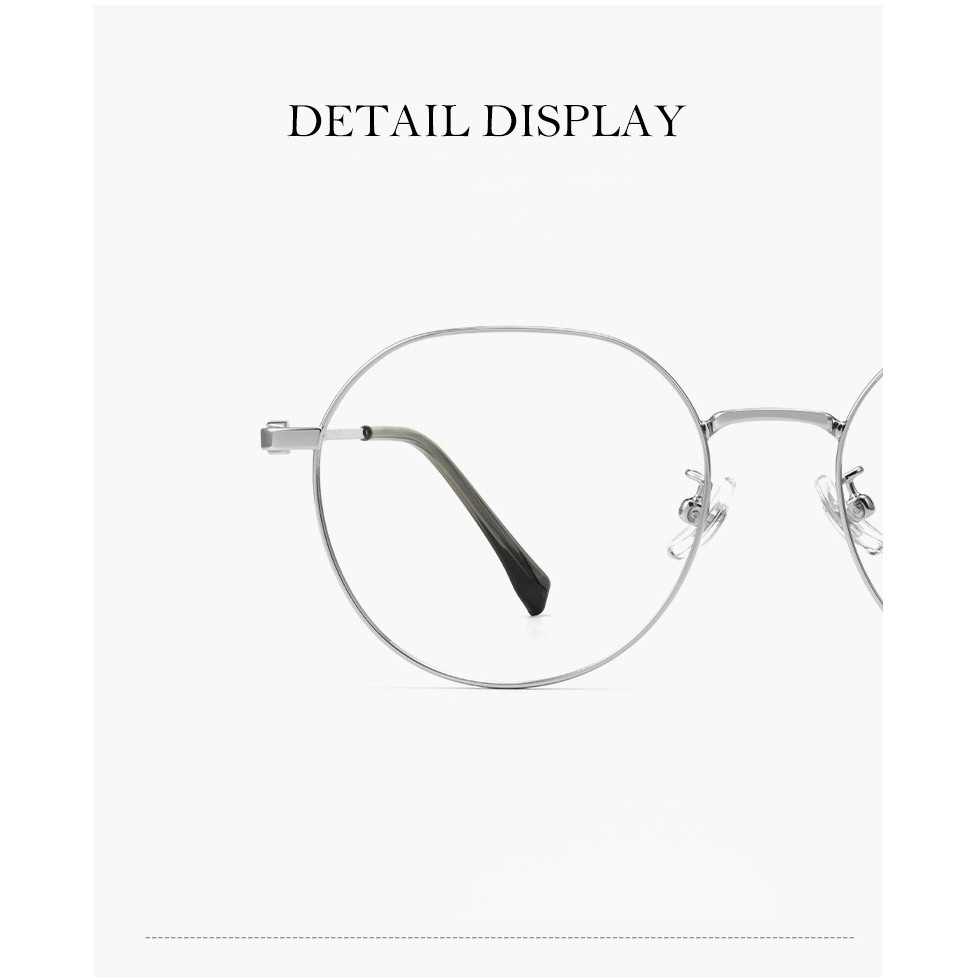 FIARDA แว่นตารอบไทเทเนียมสไตล์เรโทรสำหรับผู้หญิง และชาย แบบแฟชันพร้อมเลนส์ปรับได้ รหัส 58195F - รูปที่ 5