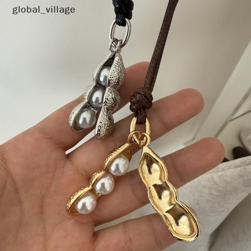 จี้สร้อยคอน่ารัก Bean Pod Pearl สไตล์หลากหลาย เหมาะสำหรับของขวัญ